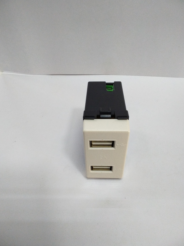 Modulo Eléctrico Modulo Usb 2 Vias     Blanco OSMAR