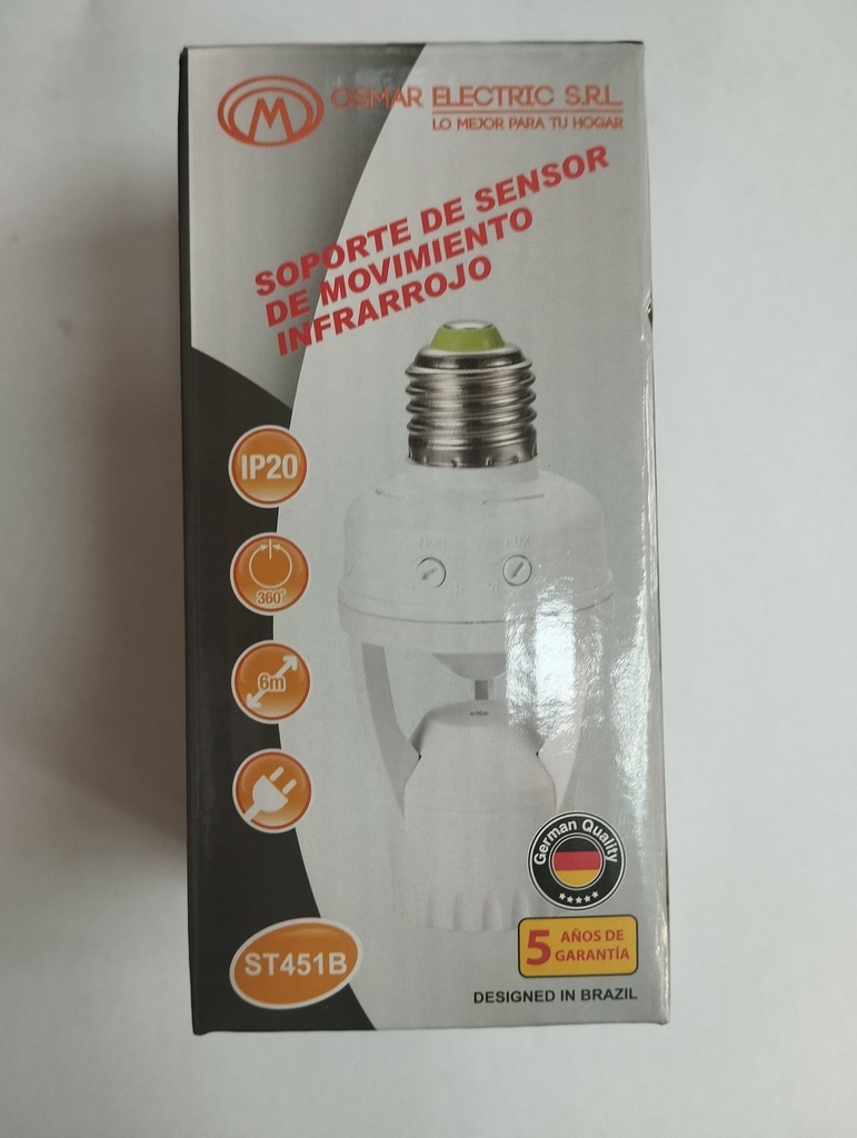 Socket Con Sensor ST451B E27 infrarrojo Blanco OSMAR