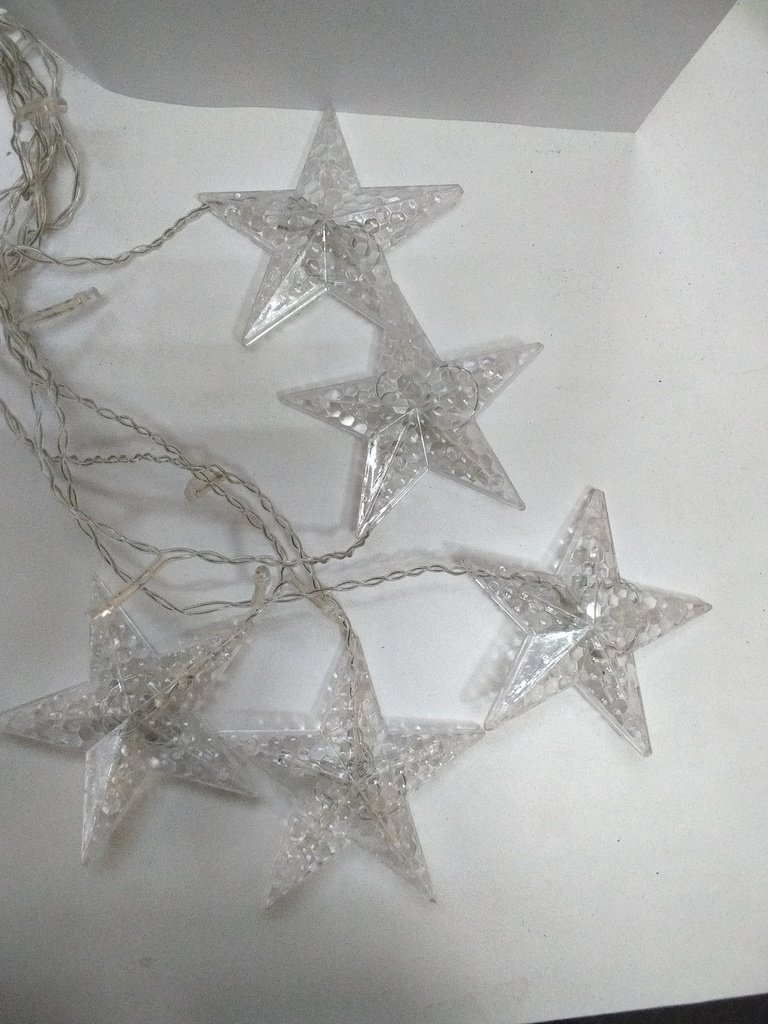 Foco Navideño Tipo Cascada con forma de estrella 100 FOQUITOS Luz calida GENERICO