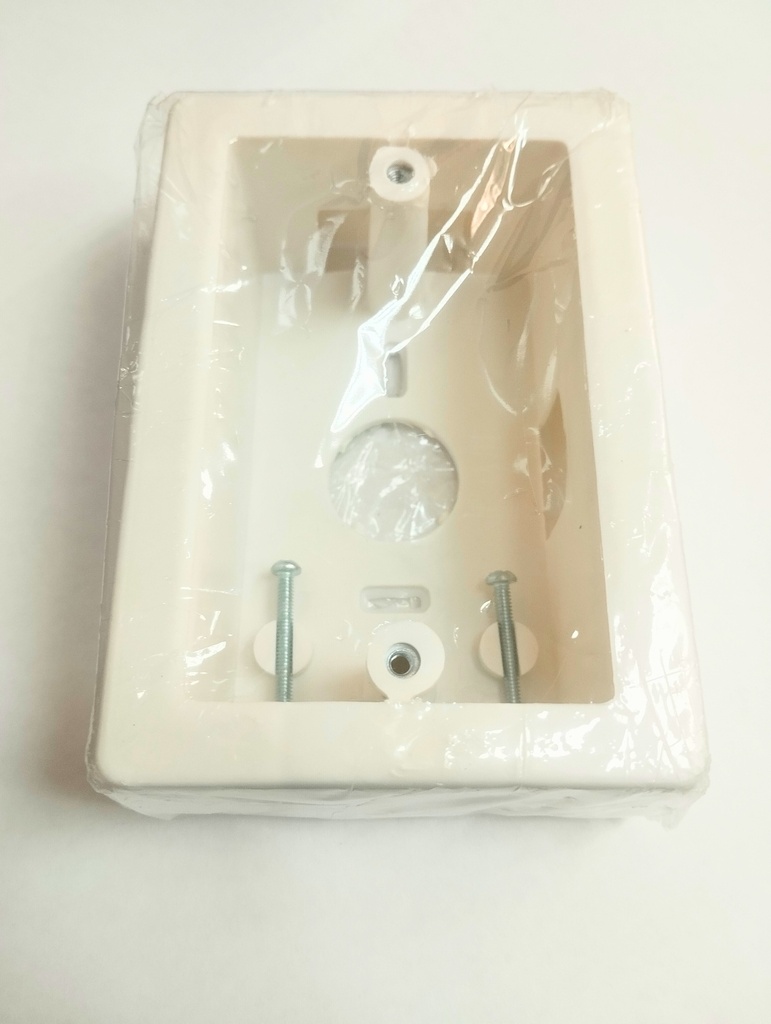 Caja Plastica rectangular de sobreponer Blanco, Generico