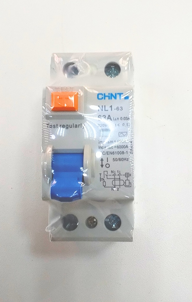 Diferencial 63A NL1-63 1P+N 30mA. Plomo, CHINT