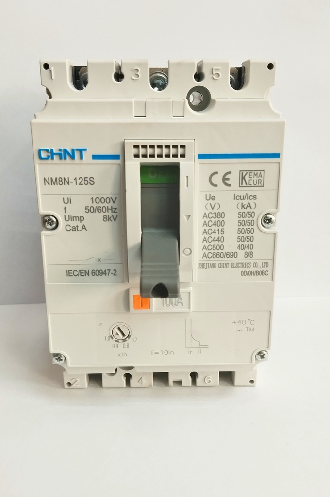 Breaker regulable 70-100A 3P NM8N-125S (Plomo,  Chint)