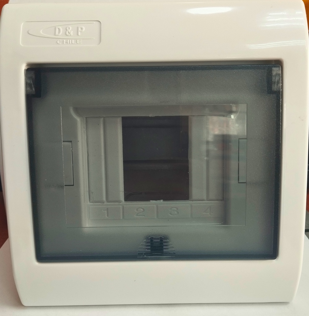 Caja De Termico Empotrar 4 POLOS   Blanco, DYP