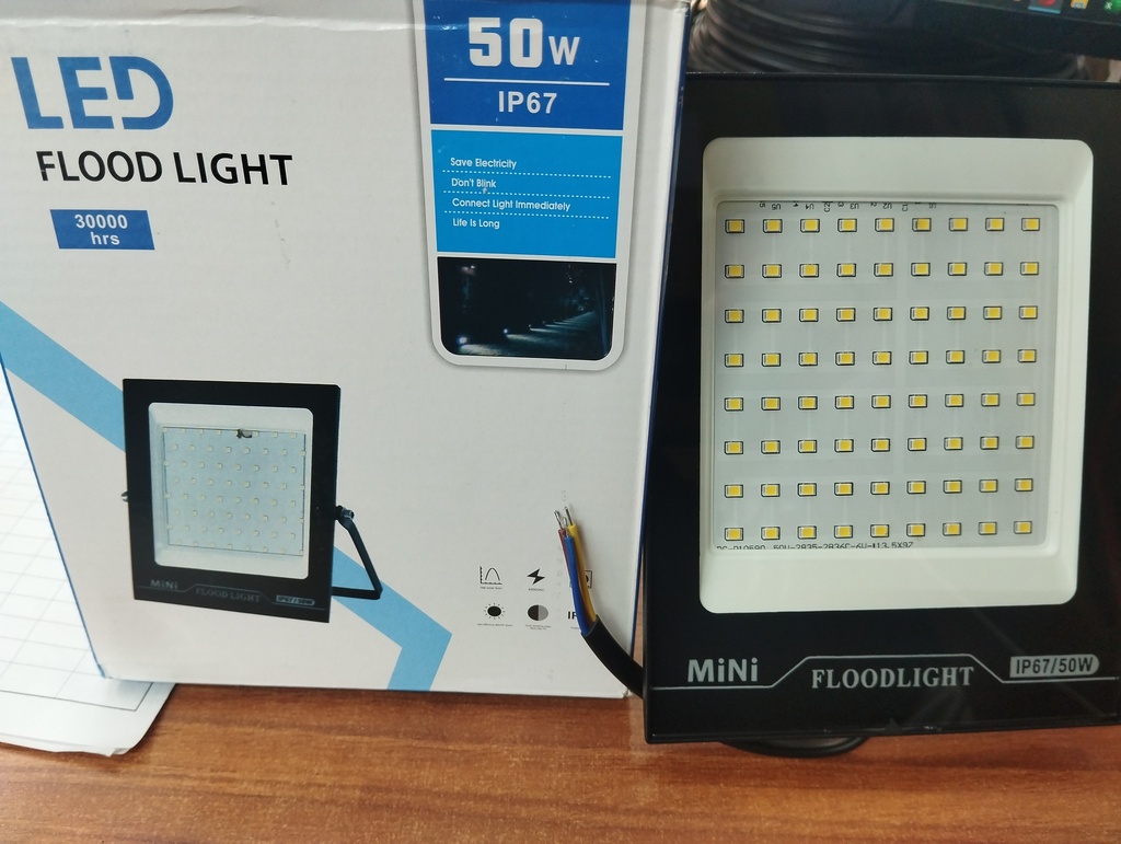 Reflector LED luminaria publica chip CMD 50W (Blanco, LED FLOOD LIGHT)