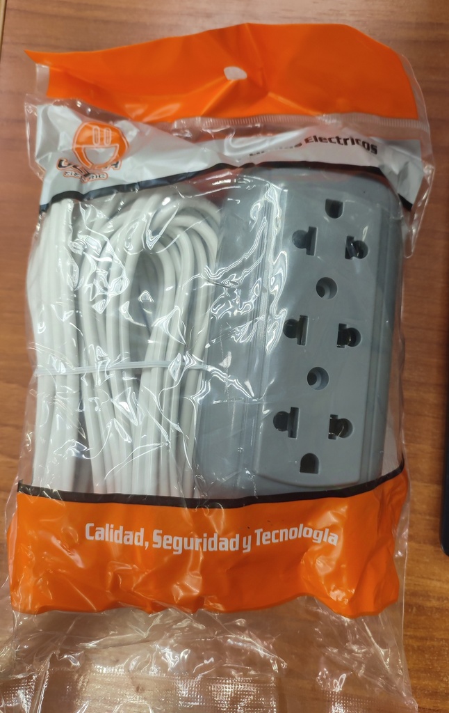 Extensión 5 MTS, 3 tomas Plomo con Blanco, Ultra Electric
