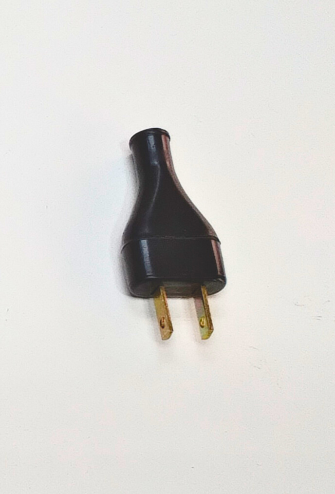 Clavija 10A plana alargada electrica (Negro, Ultra Electric)