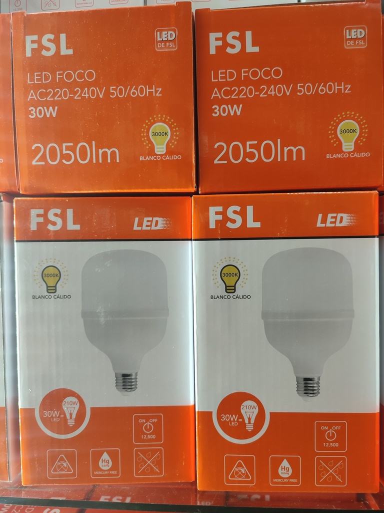 Foco Led Tipo Botella 30W (Calido, FSL)