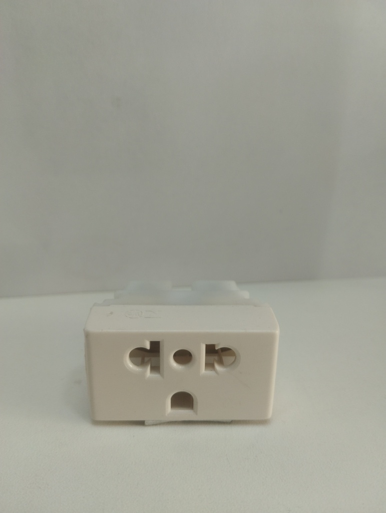 Modulo de toma eléctrica con polo a tierra 16A-250 V (Blanco, Sica)