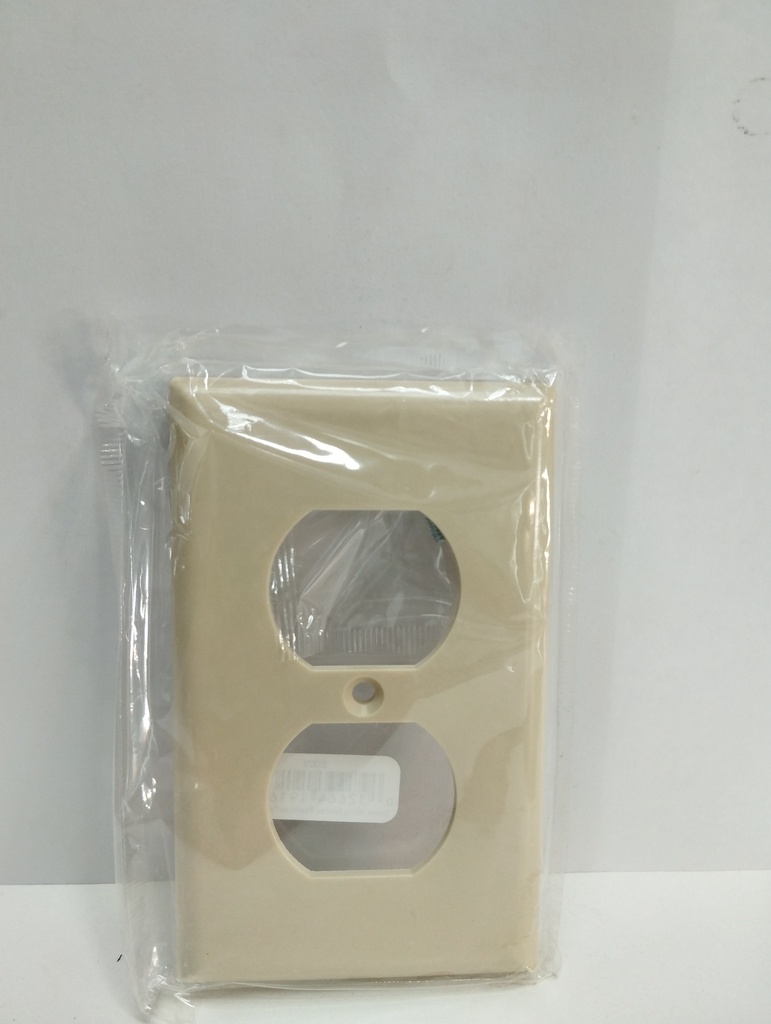 Placa doble para toma levinton (Marfil, Cooper)