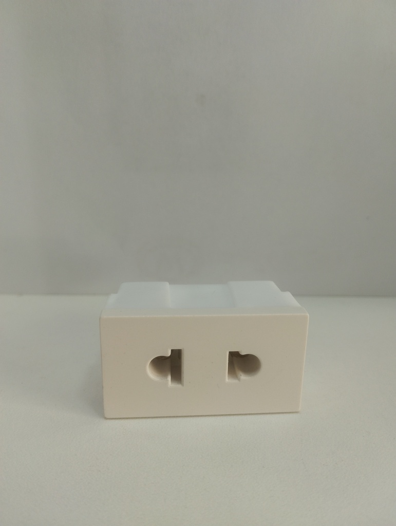 Modulo de toma Universal sin polo a tierra 16A-250 V (Blanco, Sica)