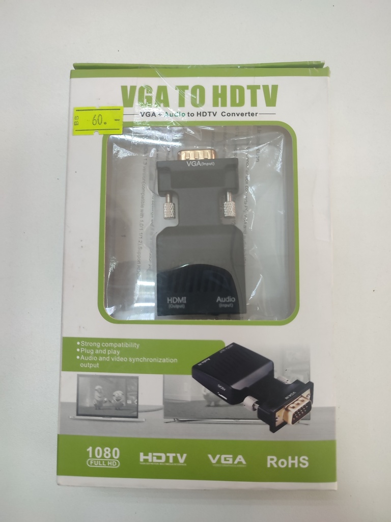 Conversor VGA a HDMI (Negro, Generico)