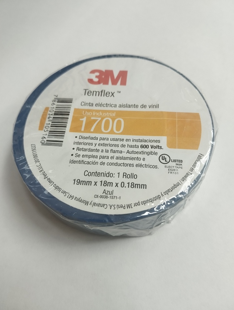 Cinta aislante de 20Yds (Azul, 3M)
