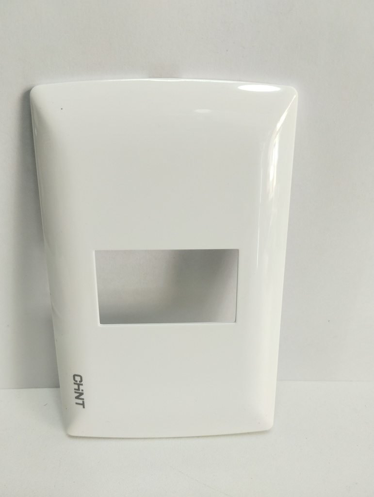 Placa de modulo simple incluye bastidor (Blanco, Chint)