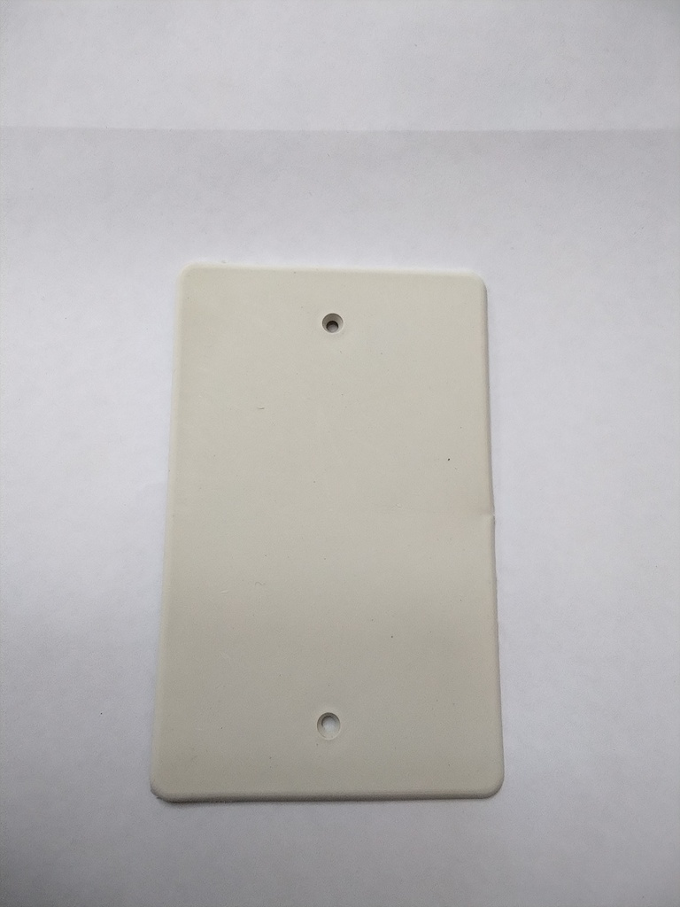 Tapa ciega rectangular para placas (Blanco, Generico)