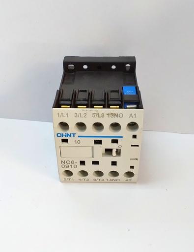 [235] Contactor Mini 9A - 1Na Nc6-0910 2,2Kw B220V 50/60Hz  (Plomo/Azul/ Negro, CHINT