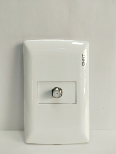 [287] Toma Completa Simple  Coaxial Tv Cable     Blanco CHINT
