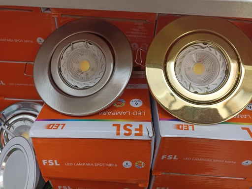 [3457] Spot LED 6W de empotrar redonda 3 tiempos (Dorado, FSL)