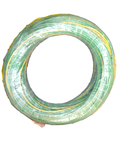[245] Rollo de cable eléctrico No 8 AWG/10 mm2, multifilar, monopolar, 100 metros (Verde/amarillo, Cordeiro)