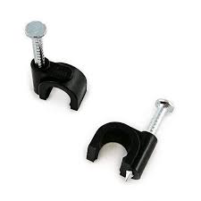 [1611] Grapas para cable coaxial bolsa 100u. (Negro, Arpasinitools)