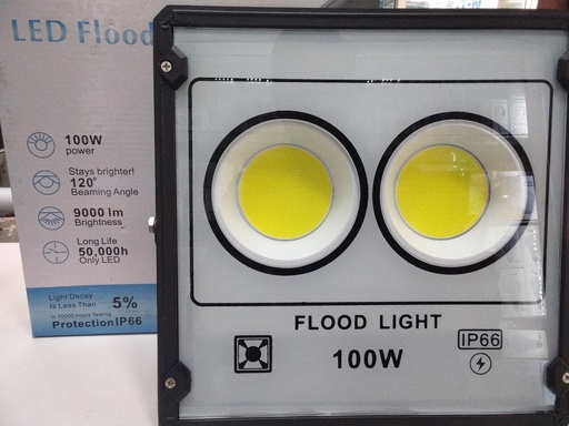 [396] Reflector LED luminaria publica 100W tipo ojos (Blanco, LED FLOOD LIGHT)