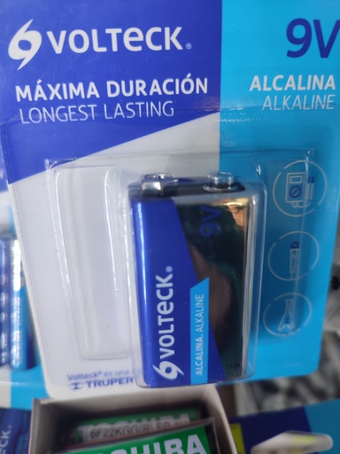 [22611] Bateria de 9v alcalina (azul, Volteck)