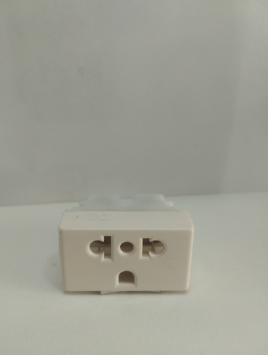 [1-2-12] Modulo de toma eléctrica con polo a tierra 16A-250 V (Blanco, Sica)
