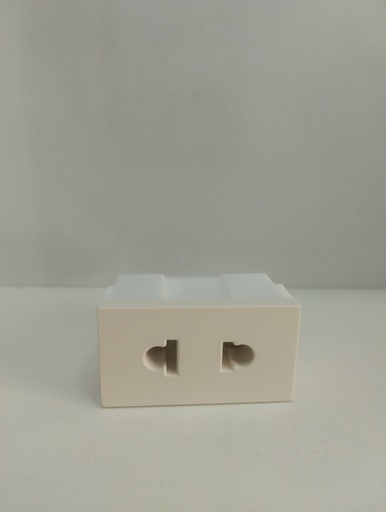 [1-2-8] Modulo de toma Universal sin polo a tierra 16A-250 V (Blanco, Sica)