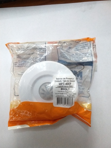 [3-10-2] Sensor de movimiento de 360° mod. MPT-40F con fotocélula de empotrar (Blanco, Margirius)