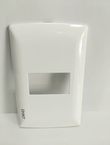 [1-2-26] Placa de modulo simple incluye bastidor (Blanco, Chint)
