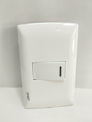 [1-2-55] Toma completa Interruptor simple (Blanco, Chint)